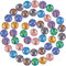 SUNNYCLUE 160 stücke 8 Farbe (20 stücke/Farbe) 12mm Harz der Flachen Rückseite Cabochons Faux Druzy Dome Cabochons Irisierende Cameo Sparkly für DIY Ohrring Armband Halskette Schmuckherstellung