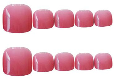 24pcs/set Press On Toenails for Women Short False Toenails Pink Acrylic Fake Toe Nails Full Cover Artificial Feet Nails Art Decoration for Big Toes Glue On Toe Nails