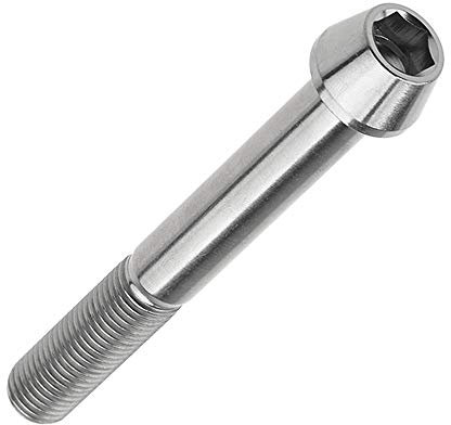 Yaruijia Bullone in titanio M10 x 80/85 mm, testa conica, viti a esagono incassato, passo 1,25 mm (M10 x 85 mm, titanio)