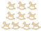 Happyyami 10 Stück hängende hölzerne Weihnachtsbaumschmuck, Ornamente, unlackiertes Holz, Schaukelpferd, Ausschnitte, Formen, Holzscheiben für DIY Handwerk Malerei