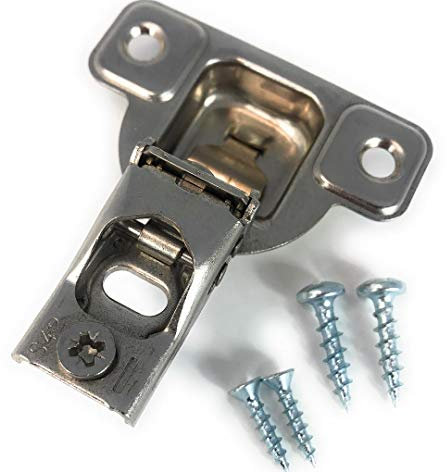 Salice E-Centra - Cerniera con telaio a vite in metallo nichelato da 106 gradi, con 2 camme