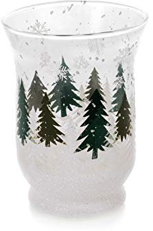 EUROCINSA Ref. 29040 Set 6 jarrones de Cristal con Motivos navideños 11Øx15cm. 1set, Blanco, Talla única