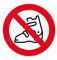 Autocollant Sticker signalisation Panneau Chaussure Ski Interdite Interdiction