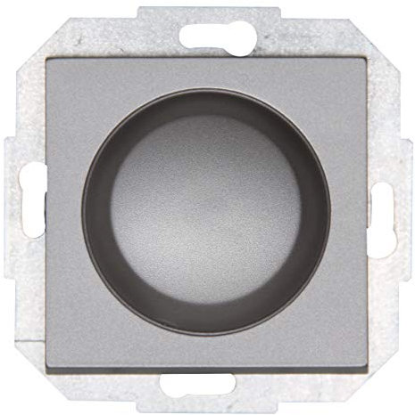 Kopp Athenis stahl, Druck-Wechsel-Schalter, Kombigerät, LED-Dimmer, für Glüh-Lampen, 230V Halogenlampen, Phasenanschnitt, 842947082