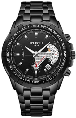 rorios Herrenuhr Analog Quarz Armbanduhr Multifunktionale Herren Uhren mit Kalender Leuchtend Edelstahl Armband Wasserdicht Business Uhren