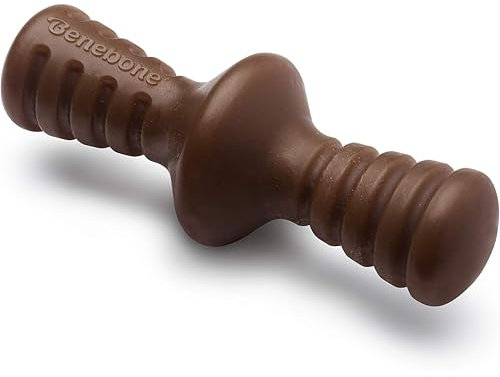 Benebone Zaggler Unzerstörbares rollendes Kauspielzeug für Aggressive Kauer, langanhaltender Langeweile für Hunde, echter Erdnussgeschmack, für kleine Hunde