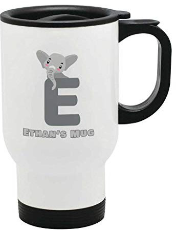 Personalised Elephant Thermal Travel Mug Flask Coffee Tea Mug 123
