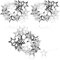 com-four® 3X silberfarbene Girlande mit Sternen - Weihnachtsgirlande für Christbaumschmuck - Stern-Girlande für Adventskranz - je 2 m