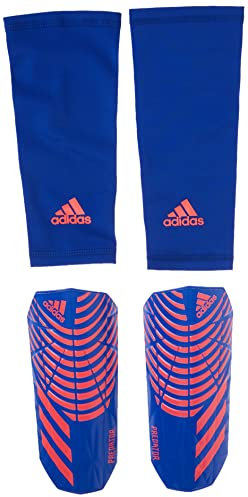 adidas Unisex-Adult League Predator Shin Guards, Hi-Res Blue/Turbo/White, Medium