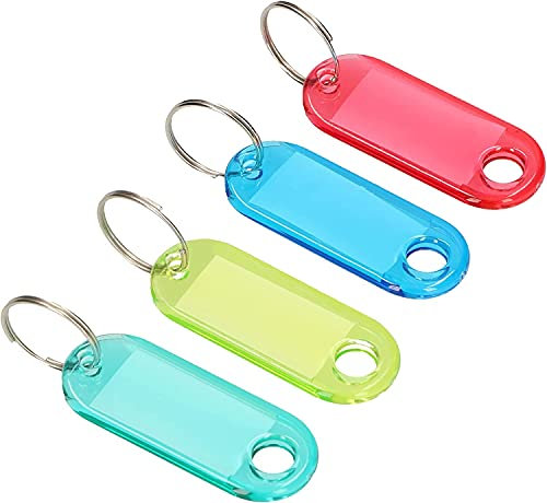 KOTARBAU® Xer Lot de porte-clés 50 x 20 mm avec étiquettes interchangeables - -