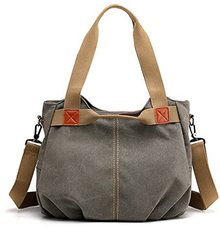 FANDARE Tela Borsa Tracolla Spalla Tote Donna Borsa a Mano Messenger per Shopping Viaggio Partito Work Crossbody Bag Verde C