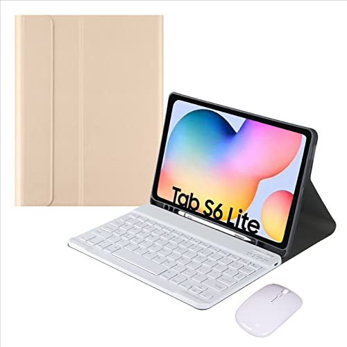 ZKAIAI Per Samsung Galaxy Tab S6 Lite 10,4 Pollici 2024/2022/2020 Custodia Con Tastiera, Tastiera Wireless Bluetooth Rimovibile Retroilluminata A 7 Colori, Portapenne Incorporato, Con Mouse