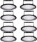 8 Stück UFO Industrielampe, 200W Hallenstrahler, 6500K Kaltweiß High Bay Licht, IP67 Wasserdicht LED Strahler Hallenbeleuchtung für Fabrikhallen, Hallenstadion, Werkstätten