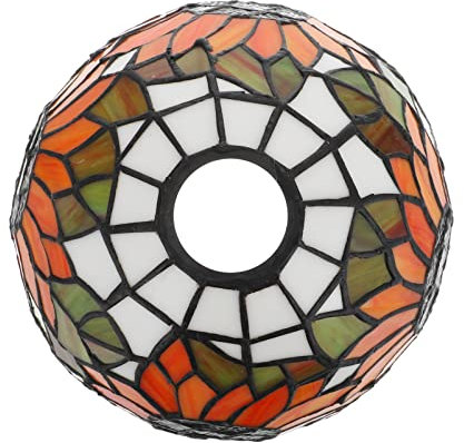 Lurrose Ersatz Lampenschirm Glas Lampenschirm Retro Bunt Ersatzschirm Schutzabdeckung Gartenleuchte Kugelleuchte Schattierungen für E27 Pendelleuchte Kronleuchter Tischlampe Innen Gartendeko 4cm