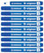 DONAU D-Signer B Tafel-Marker Whiteboard-Marker Boardmarker / 10 Stück/Blau/Rundspitze 2-4 mm/Trocknungsbeständig - bis zu 72 Stunden ohne Kappe/Nicht Toxische Tinte
