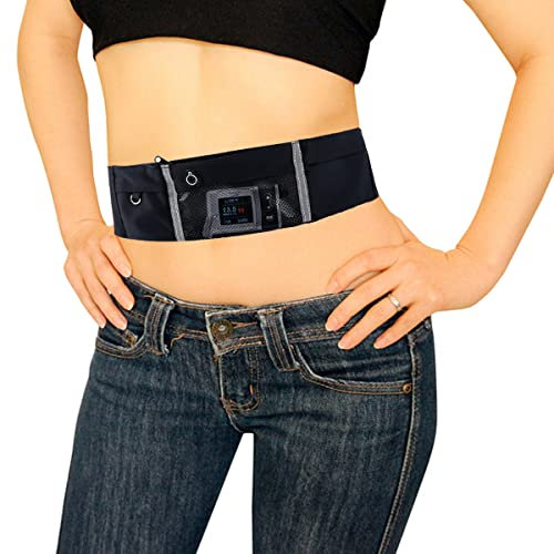 Insulinpumpengürtel, medizinischer Geräteträger mit verstellbarem Gürtel und Schlauchloch, Pumpenmonitorhalterung für Kinder und Erwachsene