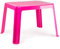 Acan Tradineur Table d'appoint basse en plastique, table pour enfants, structure solide, intérieur et extérieur, salon, jardin (rose, 54 x 65 x 42 cm)