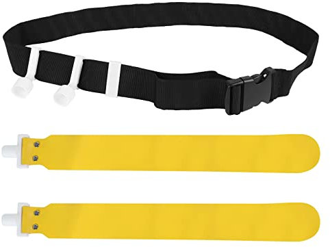 DONGKER Football Kit Flaggen und Gürtel,Flag Football Belts,PVC Football Waist Belt 2 Flags Release Buckle für Jugend- und Erwachsenentrainingsgeräte