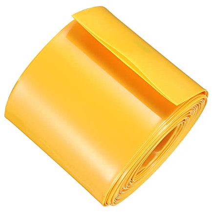 DMiotech 50 mm Piatto 5 m Batteria Manicotti PVC Involucri Termo Tubo Termorestringente per 18650 Pacco Batteria Giallo