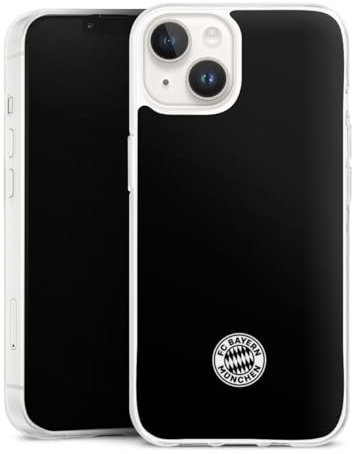 Silikon Hülle kompatibel mit Apple iPhone 14 Case transparent Handyhülle Offizielles Lizenzprodukt FCB FC Bayern München