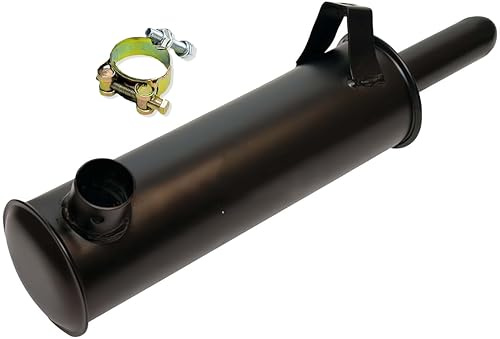 105-296 Lawn Mower Engine Muffler Exhaust Compatible with Kohler K241, K301 and K321 for Cub Cadet Garden tractors 393840-R91, IH-393840-R91, 237550, 237550-S (Inlet ID 1-3/8″ Outlet ID 1-3/8″)