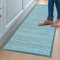 CosìCasa Tapis Cuisine Devant Évier en Bambou Antidérapant, Résistant à l'Eau 50x290 | Tapis de Bain en Bois Naturel pour Salle De Bain Effet Vintage avec Bords (Anis)