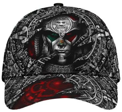 452 Herren Damen Baseballkappe Mexiko Azteken Angeln Hüte Mode Baseball Cap Verstellbar Visier Hut Für Wander Laufen Golf