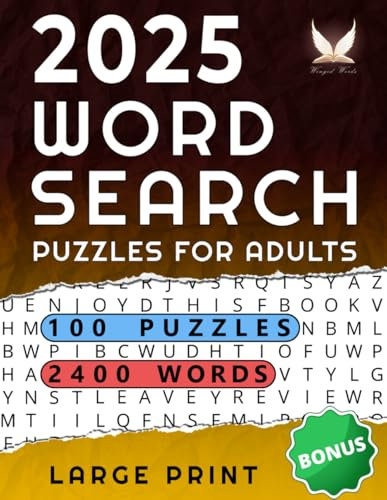 Word Search Puzzle Book for Adults: 100 Large Print Themed Puzzles with 2400 Words