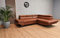 Quattro Meble Echtleder Ecksofa Varsovia 245 x 210 cm Sofa Couch mit Schlaffunktion, Bettkasten und Kopfstützen Echt Leder Eck Couch Leder Granada Cognac