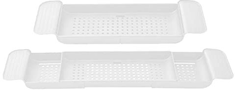 QARIDO Badewannenablage für Badewanne – einziehbares Badewannen-Tablett, Badewannen-Organizer und Halter für Wein, Buch, Seife, Telefon, luxuriöses Geschenk für Männer und Frauen