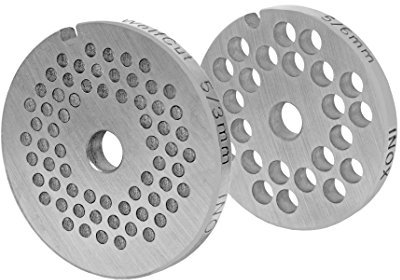 Wolfcut Bosch MUZ4FW3 Lochscheibensatz 3,0 mm + 6,0 mm/kompatibel mit Fleischwolfaufsatz für Bosch Küchenmaschinen MUM4 MUM5