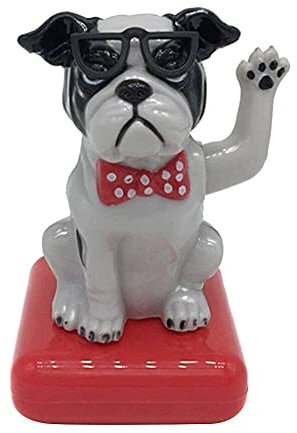LICHENGTAI Auto Armaturenbrett Tänzerin Wackelköpfe Spielzeug Solarbetriebenes Deko, Solar Wackelfigur Hund Tanzendes Spielzeug Schüttelndes Hund Niedliches Dekoration Wackel Tier Figuren Statue