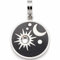 JEWELS BY LEONARDO Anhänger Clip & Mix Stellaris • Ketten-Anhänger aus silberfarbenem Edelstahl • Sonne, Mond & Sterne mit klarem Glasstein • Clip M (4,8 mm Ø) • Schmuck Geschenk für Frauen • 022219