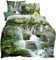 JACK by Kaeppel Mako Satin Digitaldruck Bettwäsche 2 TLG. Wasserfall Papagei Dschungel Regenwald Waterfall, Größe:155x220cm Bettwäsche