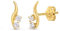 Amberta Allure Damen Kletterohrringe aus 9K Gelbgold Ohrringe mit Zirkonia
