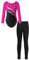 iEFiEL Mädchen Turnanzug Glitzer Gymnastik Leotard Langarm Akrobatik Anzug Tanzkostüme Turnbody Jumpsuit mit Sport Leggings Zc Hell Rosa + Schwarz 134-140