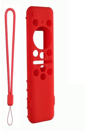 LYEAA Cover protettiva for telecomando BN59-01432A 01432B Cover for telecomando con cordino antiurto antiscivolo for Samsung 8K Neo QLED HDR Smart TV (Rosso)