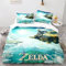 Tanacc 3D Drucken Zelda Bettwäsche Set 135x200,Microfaser Einzelbett 1 Bettbezug Mit Reißverschluss + 1 Kissenbezüge 80x80