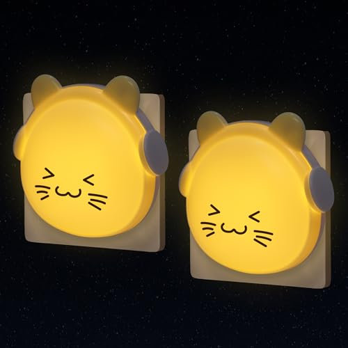Annmore Nachtlicht Baby Katze Steckdosenlicht Kinder Stilllicht Neugeborene Nachttischlampe Wand Kinderzimmer