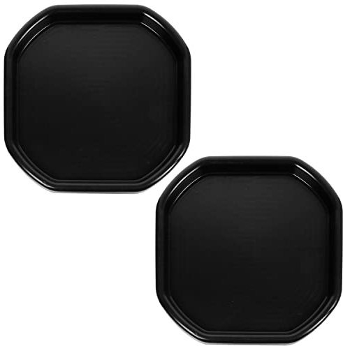 (SET OF 2) - SMALL Messy Play Tray Plastic Builders Building Material Play Mixing Tray Spot for Cement Mortar Sand Plastering Fun School Play Time MIXING TRAY - BLACK