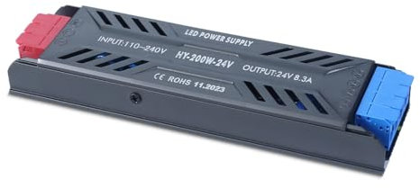 SUCIKORIO LED Trafo 24V 200W LED Transformator AC 230V auf DC 24 Volt 8,3A Ultra Dünn Konstante Spannung LED Treiber Netzteil 24V Schalt Niedervolttrafo für LED Lampen, LED Strips, Nicht Dimmbar