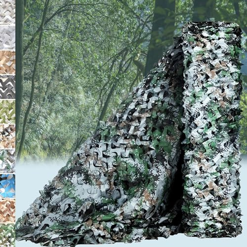 SDLLG Filet de Camouflage épais 210D - Protection Solaire - pour décoration, Paysage forestier, Chasse, Brise-Vue, extérieur, Camping, Jardin, décoration de fête
