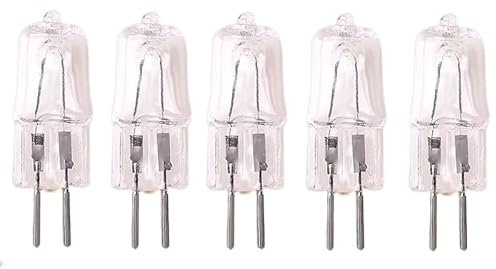 DLEDMOP Lámpara De Halógeno Bombillas Halógenas G5.3 De 50W, 2 Pines, 220V, 70W, Luz Blanca Cálida Regulable, Cápsula Halógena De 2700K Para Lámparas De Araña, Luces De Paisaje,50W,5 Uds.