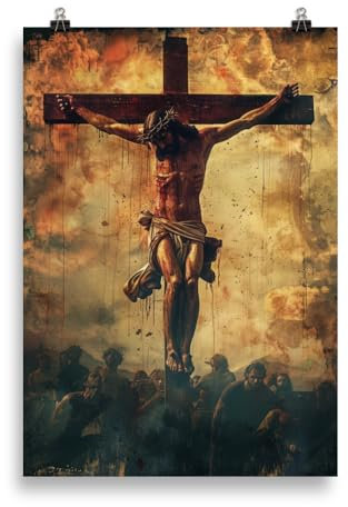 Medialess Jesus Bild | Poster & Kunstdrucke | Jesus am Kreuz – Opfer der Liebe 4| Wand-Bild, ungerahmt