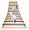 Wooden Cat Bridge for Cage, Various Sizes - Cat Ladder & Step Scratcher Kitten Toys - Sisal Rope - 100cm