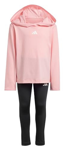 adidas Kids' Ensemble sweat-shirt et legging Enfants, Semi Pink Spark/Core White/White, 5-6A