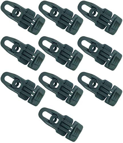 10 x Holdon® MIDI Clip Schwarz - Klammer Klemme Befestigungsöse für Banner, Zelt, Planen, Molton - BO-Camp/Isabella