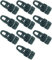 10 x Holdon® MIDI Clip Schwarz - Klammer Klemme Befestigungsöse für Banner, Zelt, Planen, Molton - BO-Camp/Isabella
