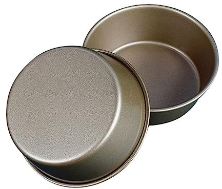 SHOWERORO 2sets Carbon Steel Burger Molds Non Stick Baking Cups Burger Bread Moulds Burger Pans for Meatloaf Easy Demoulding 2pcs*2