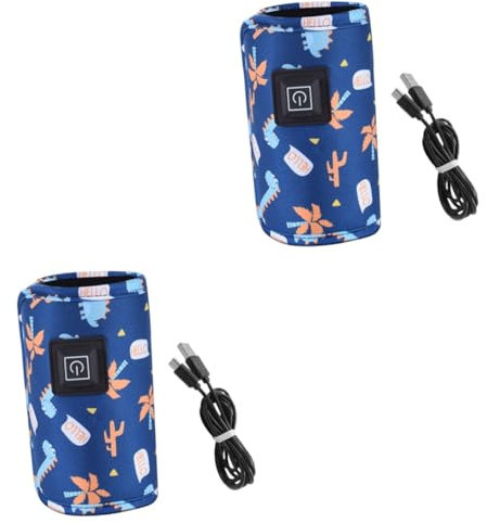 QUMIIRITY 2juegos Calentador De Biberones Portátil Usb Termo Para Leche Materna Calentador De Viaje Para Bebés Mantiene La Temperatura Para Uso Exterior